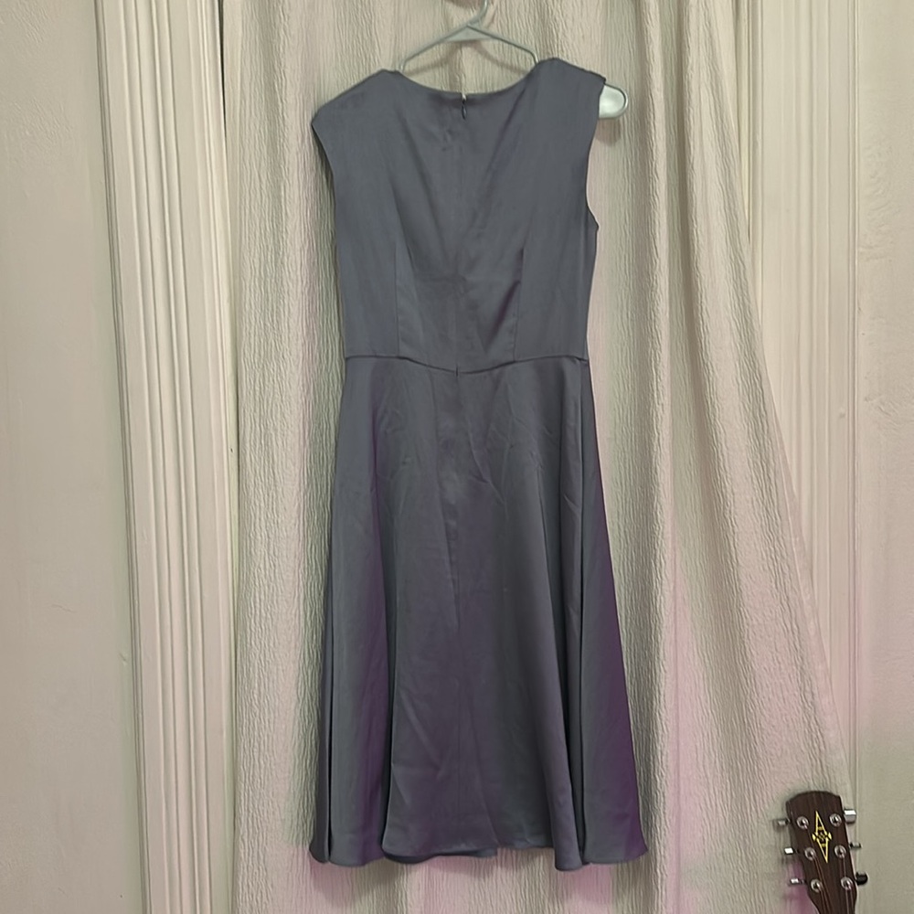 Gal Meets Glam Marion Twist V-Neck Satin Dress - Picture 14 of 14